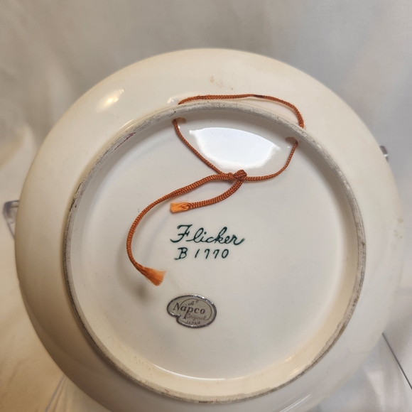 Napco B1770 Vintage Flicker Ceramic Wall Hanging Plate - Picture 5 of 5